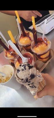 Mangonada de Mango. Elotes. Cookies n cream Ice Cream