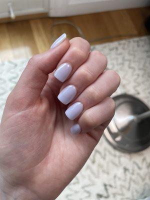 Gel dip manicure