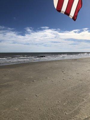 View from the pocket park -beach was empty here 10.16.21