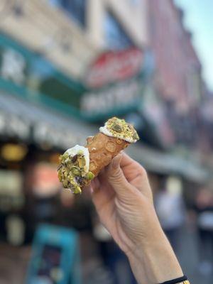 Mini Cannoli ($3.25) with Ricotta & Pistachios