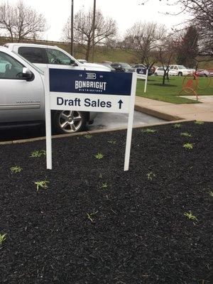 Follow the signs to the draft sales