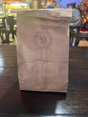 Little to go bag for some pastries