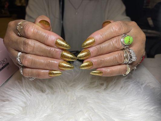 Golden nails