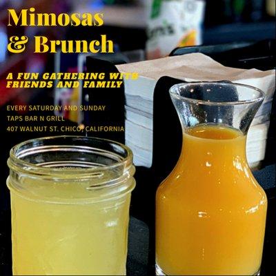 Every Saturday and Sunday we offer 6$ bottomless champagne and a special brunch menu from 10am - 2pm