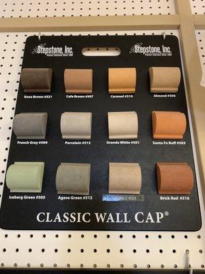 Custom cap choices