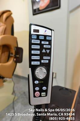 Chair massage remote