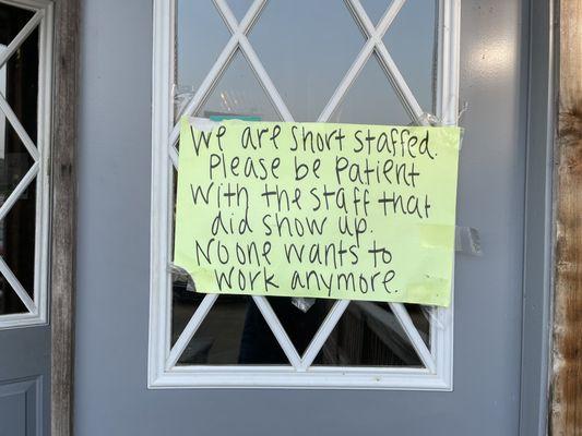 The fact that "no one wants to work" is a lie. They are fed up and need a live-able wage.