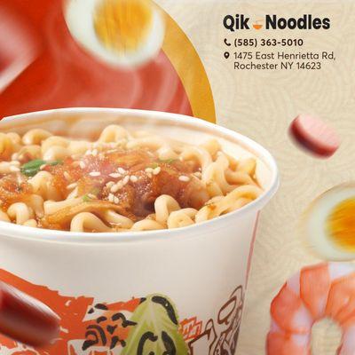 Craving a comforting bowl of noodles? 
 Treat yourself to a solo dining experience at QIK NOODLES!
 Enjoy the rich flavors and warmth