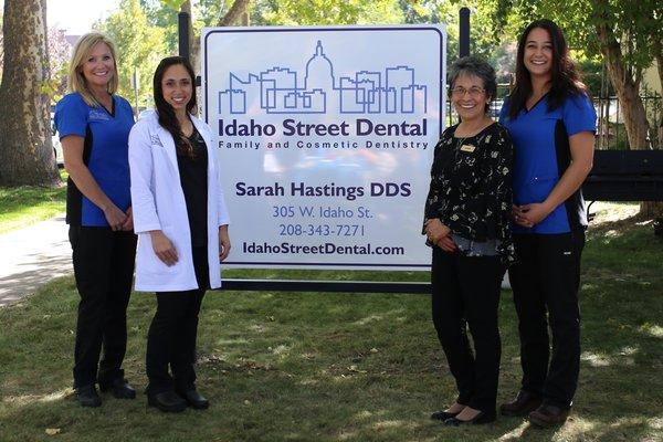 Dr. Hastings and the Idaho Street Dental team.