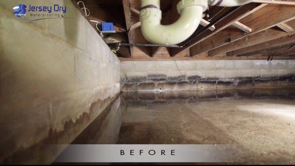 Crawlspace Waterproofing/Encapsulation by Jersey Dry - BEFORE