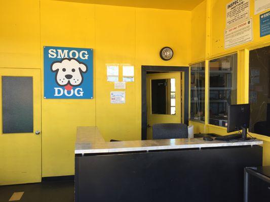 Smog Dog offers free bottled water and quick service at a great price.