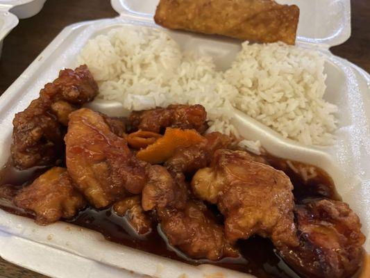 Orange chicken combo