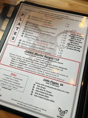 plate menu