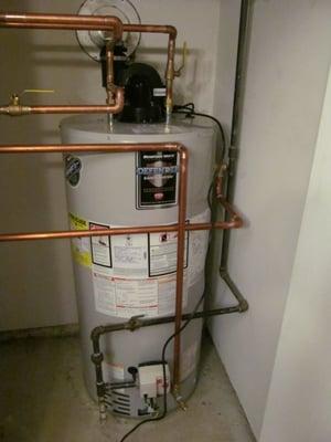 Water heater install on an Apollo heating system