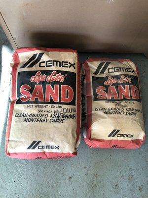 50lbs bags of sand