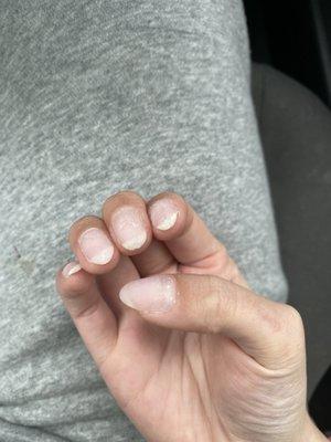 What my nails looked like leaving swat.