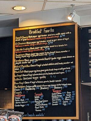 Breakfast menu Daily Specials (Breakfast Sandwich) Waffles (Belgian) Bagels