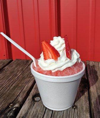 Strawberry sundae shaved ice