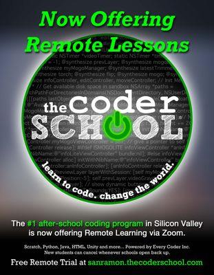 theCoderSchool San Ramon now offering Remote Tutoring!