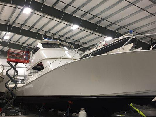 We have the equipment necessary to detail the largest of boats.