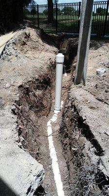 Replacing cast iron pipe to a pvc pipe