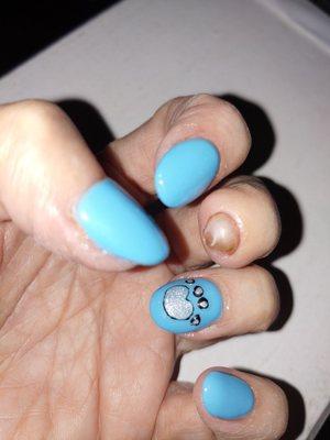 New set of nails even a paw print to represent my service dog