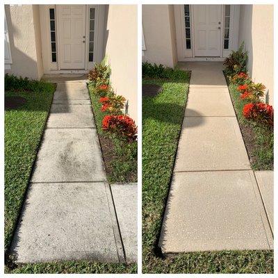 Driveway & sidewalk pressure washing