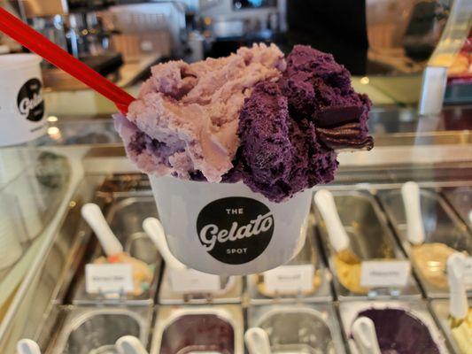 Taro and Ube gelato; the best of both worlds!