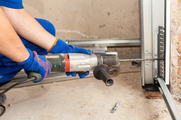 Technical work on garage door