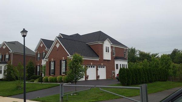 June 2017 - (Fairfax Station, VA)
 Roof Replacement CertainTeed 5-Star Warranty Landmark Architectural shingles in Moire Black