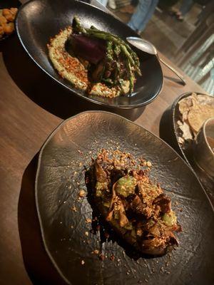 Vegetable salad (not a salad?) and mushroom dish