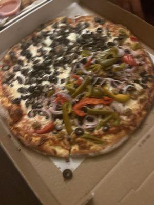 Half and half pizza