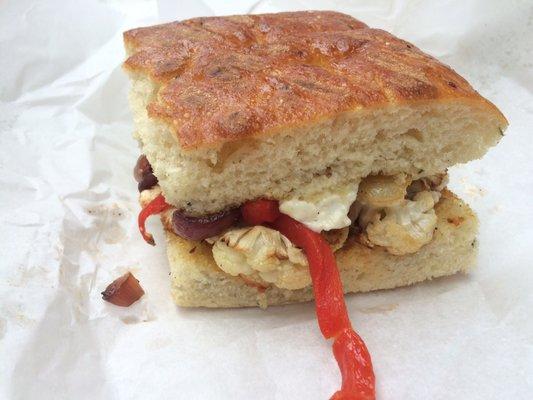 Roasted cauliflower sandwich