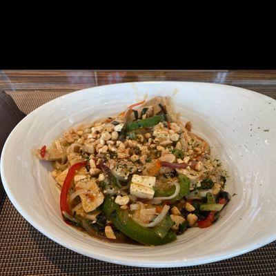 Vegan chicken pad Thai