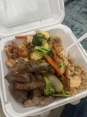 Got the steak and shrimp.