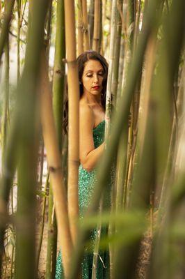 Glam photo in bamboo