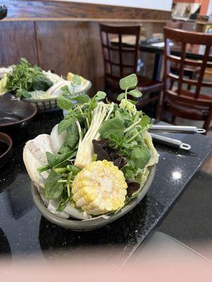 Vegetables for hot pot