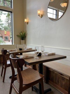 European bistro-style dining room