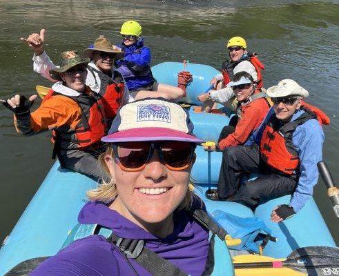 Wonderful guides, in firm control of the boat.