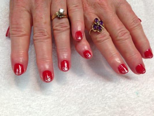 Shellac manicure by Kathy