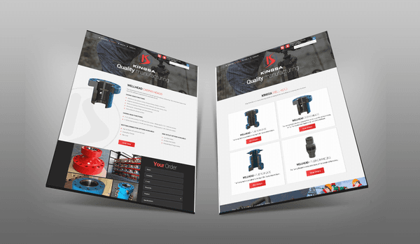 WordPress website design that we did for a Houston-based oil & gas services company, complete with custom online inventory management