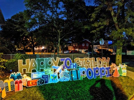 Happy Birthday Yard Sign Hasbrouck Heights NJ