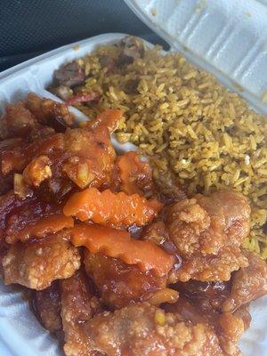 Orange chicken very unique