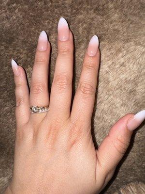 Pink white ombré