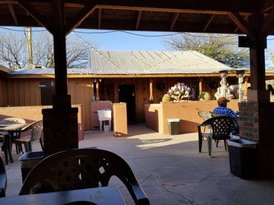 The back patio area, very comfortable