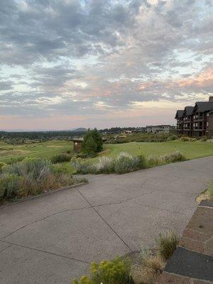 Tetherow driving range below Solomon's