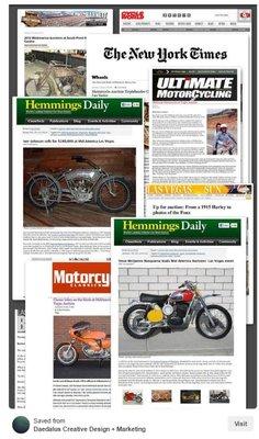 MidAmerica Auctions Annual Las Vegas Antique Motorcycle Auction  Project: Social Media Marketing, Publicity, Media Outreach, Press Releases