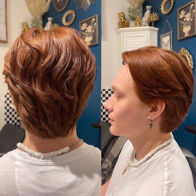 Mid-length haircut by Christine