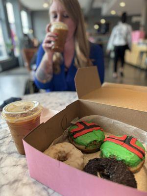 Donuts and Nola cold brew