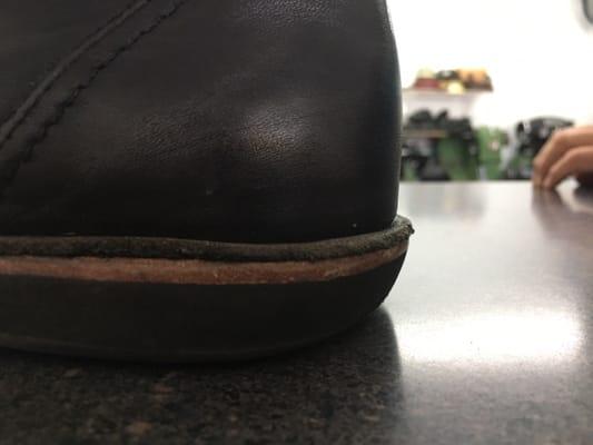 Before: Worn out heel